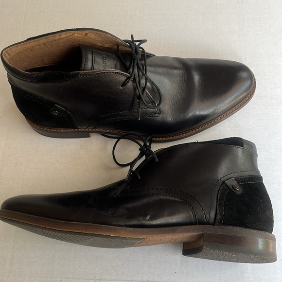 ALDO Black Suede and Leather LaceUp Boots - Picture 2 of 9